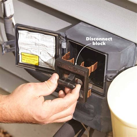 air conditioner outside electrical box|air conditioner shut off switch.